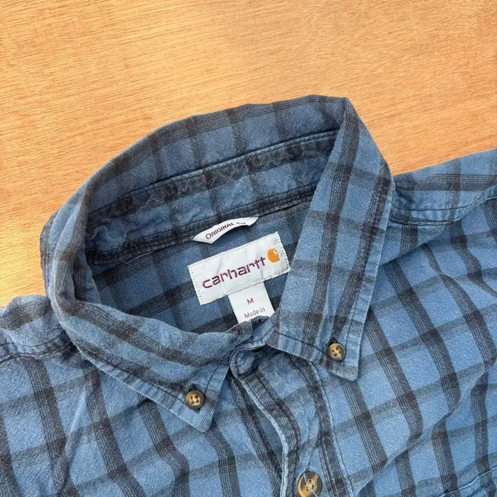 [BUNJANG] Carhartt Blue Plaid Button-Up Shirt / Carhartt Blue Plaid Button-Up Shirt 칼하트
