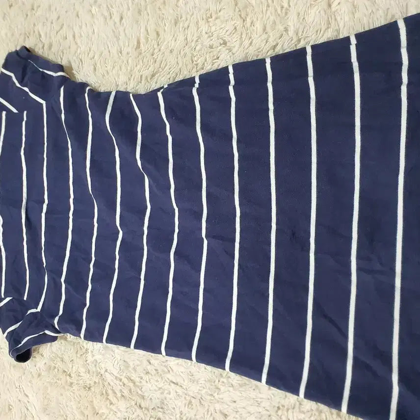 [BUNJANG] Pancoat Navy Striped Collar Dress / 팬콧 네이비 스트라이프 카라 원피스
