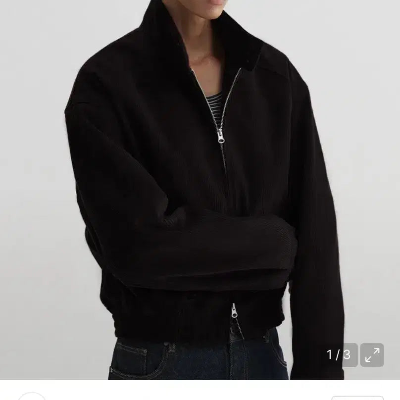 [BUNJANG] DNSR Corduroy Crop Jacket Black M / DNSR 코듀로이 크롭 자켓 블랙 M