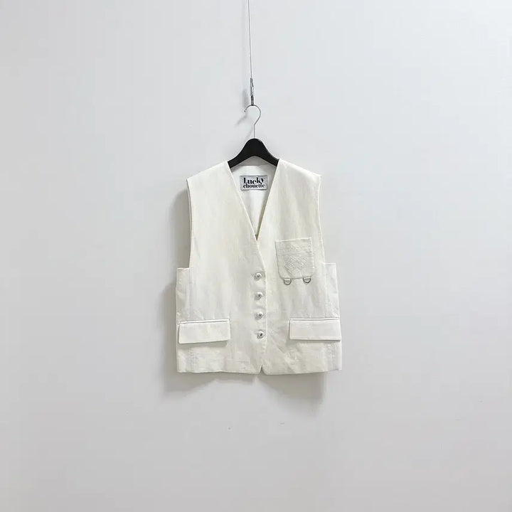 [SOLD OUT] 럭키슈에뜨 화이트 베스트