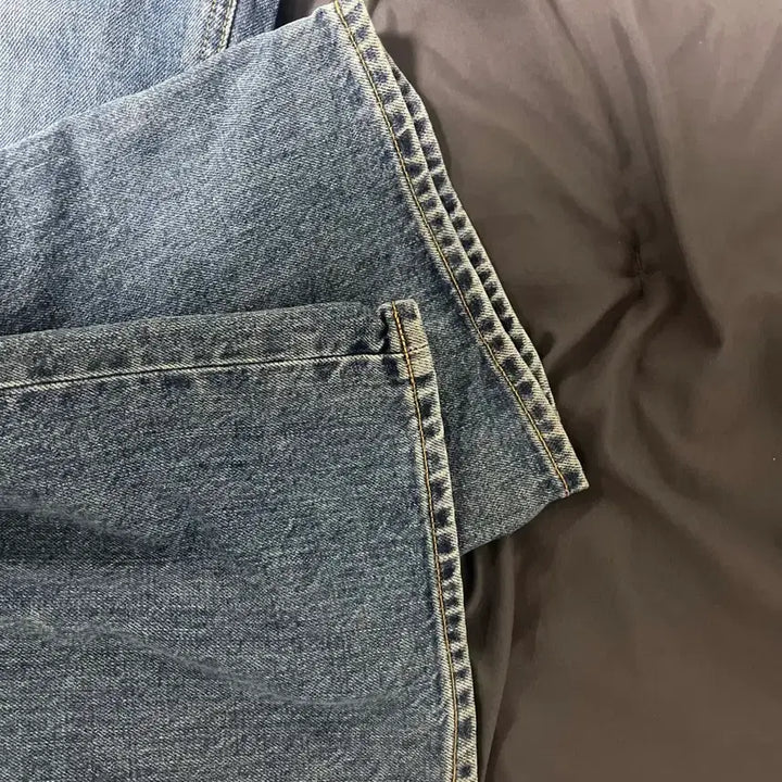 [SOLD OUT] 유스 와이드 데님long(오카야마산) mid blue 30/32