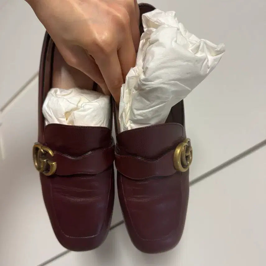 [BUNJANG] Gucci Burgundy Loafers 38.5 / 구찌 버건디 로퍼 38.5