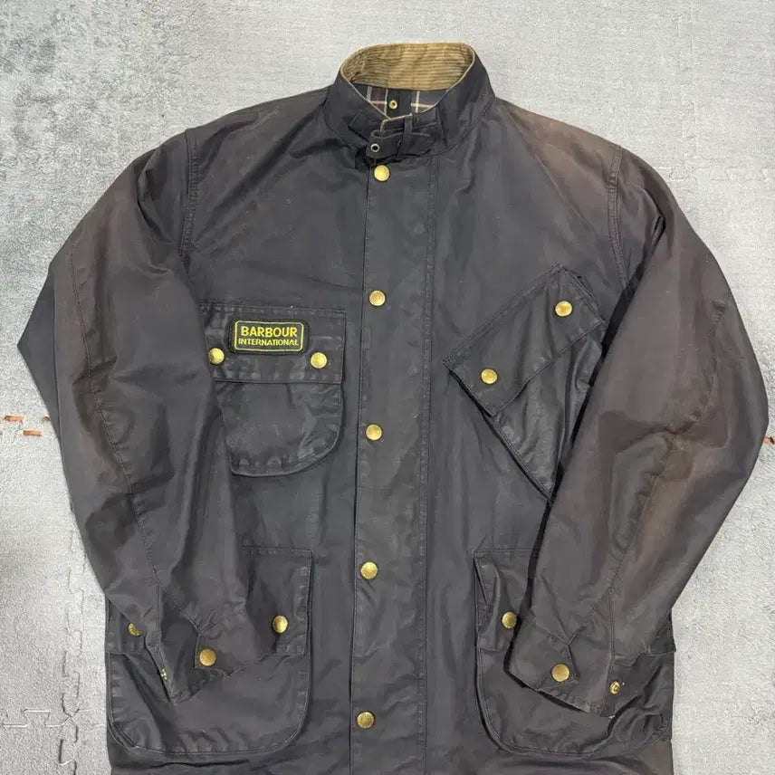 [BUNJANG] Barbour International A7 Vintage Wax Jacket / 바버 인터네셔널 90s 빈티지 왁스 자켓 (벨트포함)
