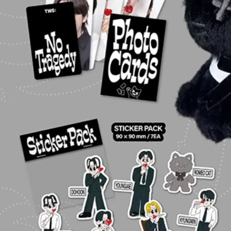 [SOLD OUT] 투어스 tws 앨범 로미오캣 포카+스티커 일괄 분철