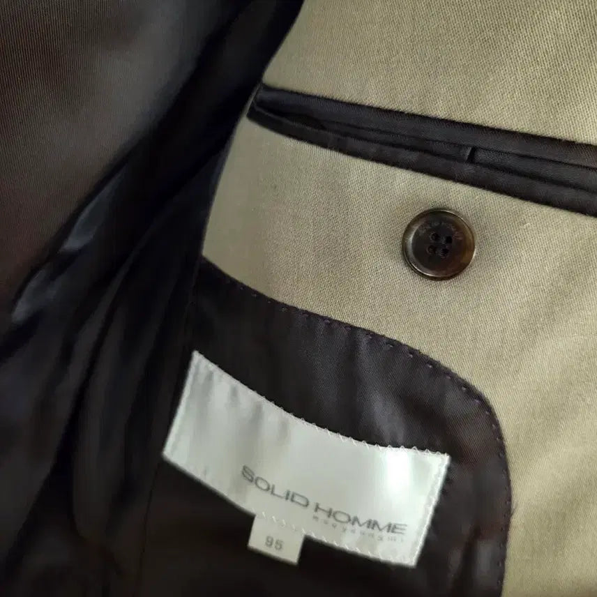 [BUNJANG] Solid Homme Wooyoungmi Beige Jacket / 솔리드옴므 우영미95사이즈 베이지 자켓