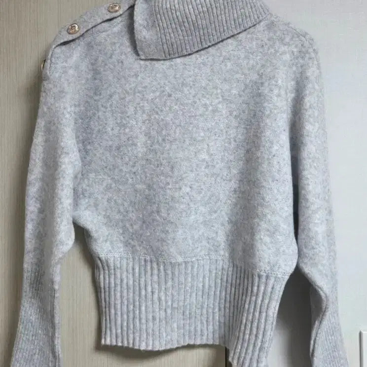 [BUNJANG] Gray Turtleneck Knit Sweater / 그레이 터틀넥 니트