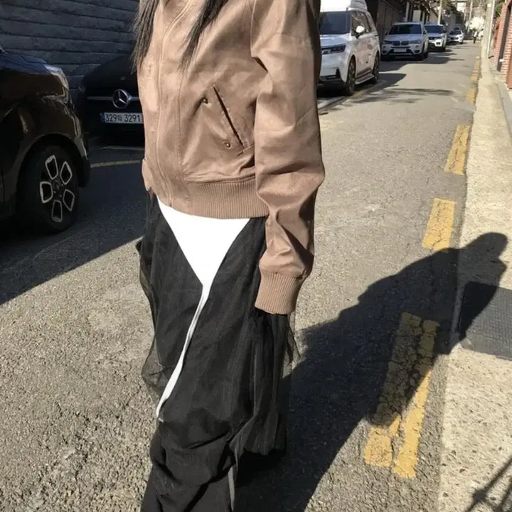 [BUNJANG] TUPTTE Suede Jacket Black / 튜프티 스웨이드 자켓 블랙