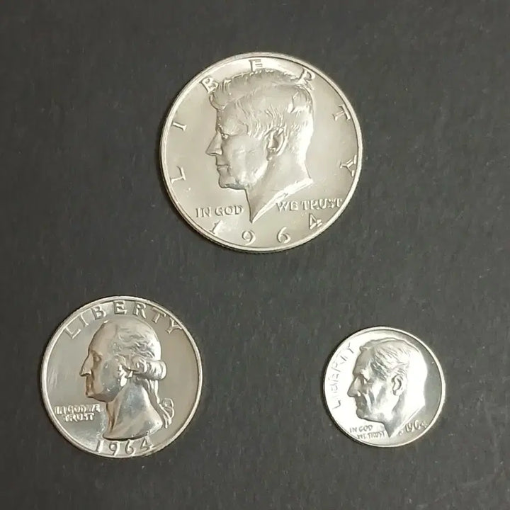 [BUNJANG] 1964 US Silver Coin Set / 단종된"실버90" 3개포함 1964 케네디 하프달러 은화 세트