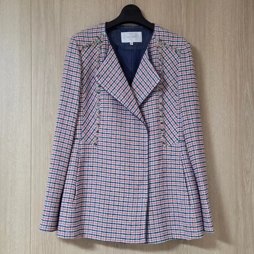 [BUNJANG] On&amp;On Tweed Jacket Pink Spring/Fall Size 2 (55) / (거의새것) 온앤온 (on&amp;on) 봄가을 트위드 자켓
