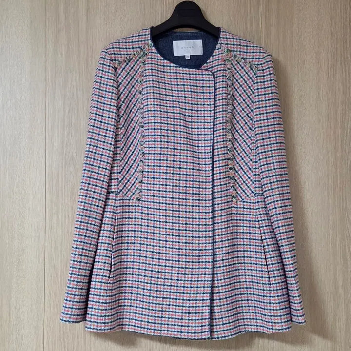 [BUNJANG] On&amp;On Tweed Jacket Pink Spring/Fall Size 2 (55) / (거의새것) 온앤온 (on&amp;on) 봄가을 트위드 자켓
