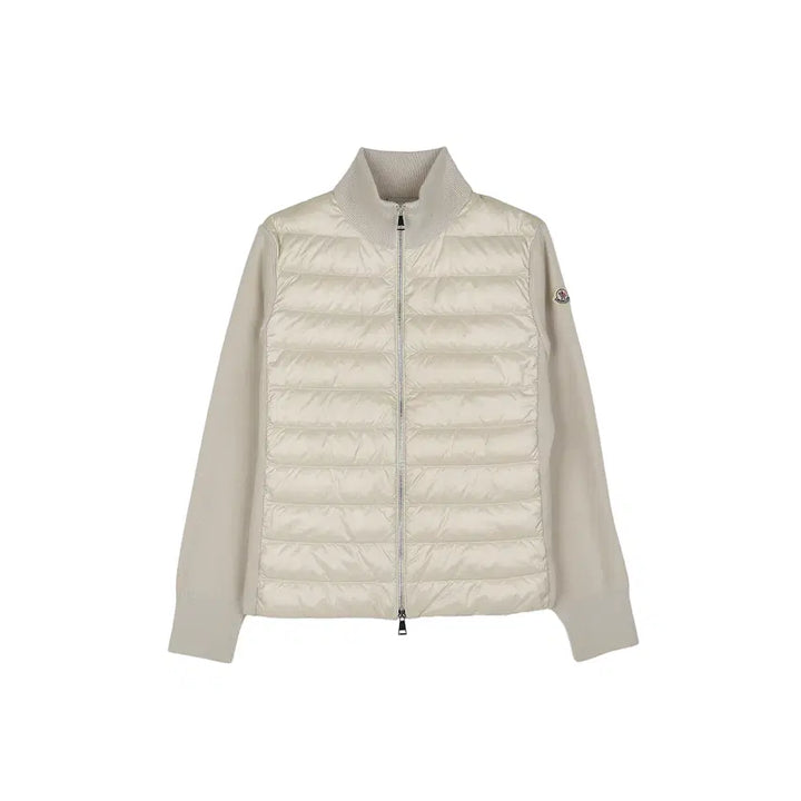 [BUNJANG] Moncler Wool Down Padded Cardigan White Ivory / (W) 몽클레르 패딩 울 가디건