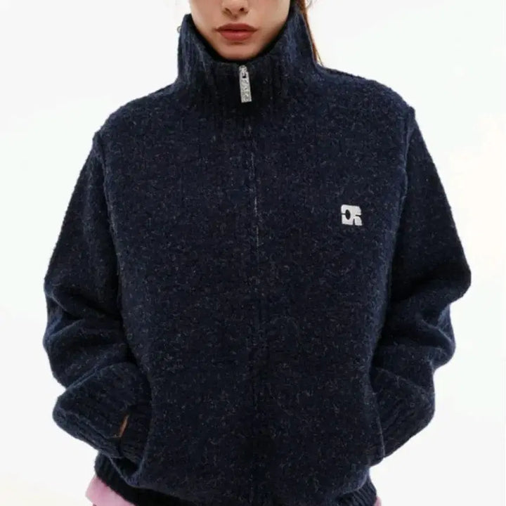 [BUNJANG] Centaur Navy Knit Zip-Up Jacket M / 센토르 니트 집업 - 네이비 ,M
