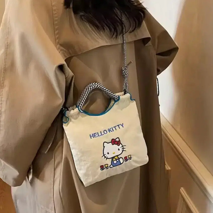 [BUNJANG] Hello Kitty Nylon Lightweight Tote/Shoulder/Cross Bag / 새상품)헬로키티 나일론 경량 토트&amp;숄더&amp;크로스백