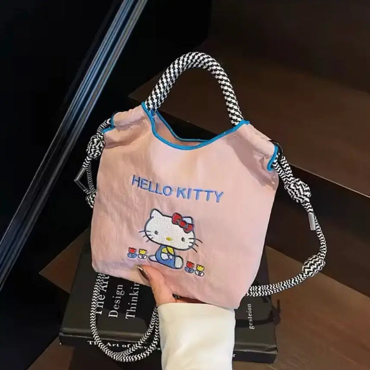 [BUNJANG] Hello Kitty Nylon Lightweight Tote/Shoulder/Cross Bag / 새상품)헬로키티 나일론 경량 토트&amp;숄더&amp;크로스백