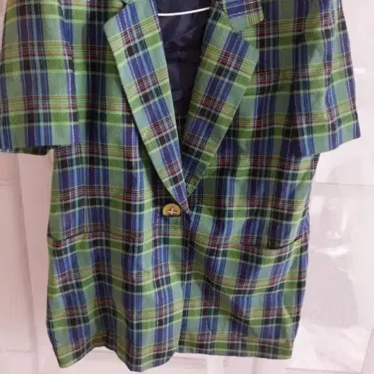 [BUNJANG] VIVALDI Checkered Short Sleeve Jacket / VIVALDI  마  자켓