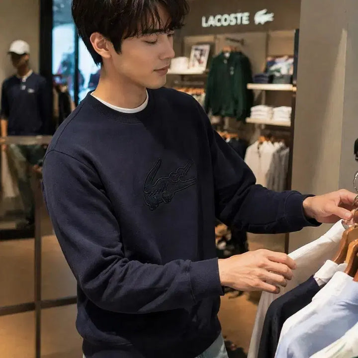 [SOLD OUT] [남자-100]LACOSTE 라코스테 빅크록 맨투맨티셔츠