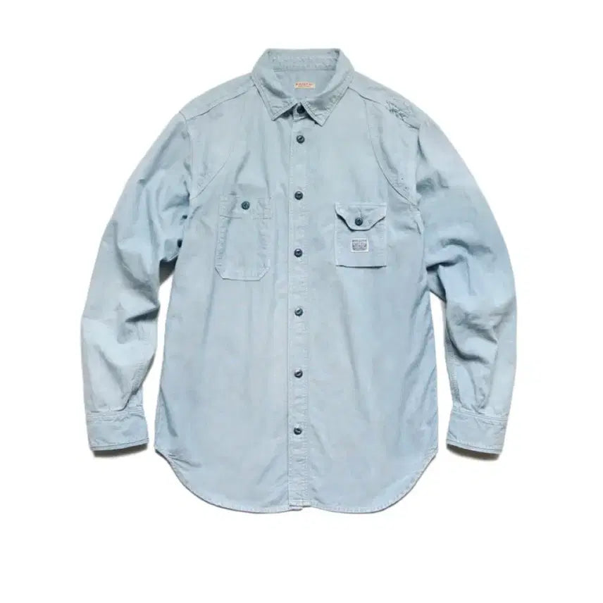 [BUNJANG] Kapital Chambray Damaged Work Shirt / Kapital 캐피탈 샴브레이 데미지드 워크 셔츠