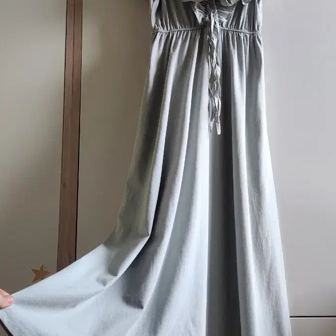 [BUNJANG] ZARA Frill Long Dress Mint / 자라ZARA프릴 롱 원피스 민트색
