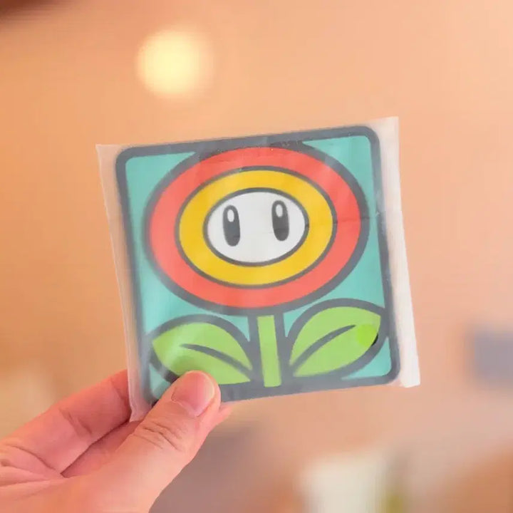 [BUNJANG] Nintendo Super Mario Fire Flower Coaster / 일본 클럽닌텐도 슈퍼마리오 파이어플라워 불꽃 코스터 컵받침