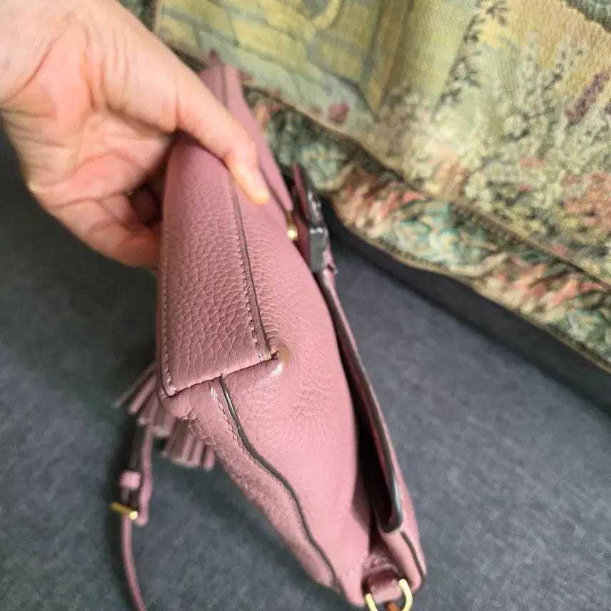 [BUNJANG] Tory Burch Leather Crossbody Bag / 정품 토리버치 가죽 크로스백 핑크 숄더백 태슬백