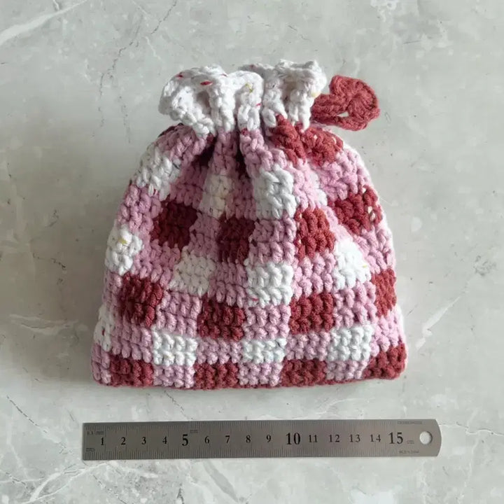 [BUNJANG] Handmade Checkerboard Pouch / 체커보드 파우치