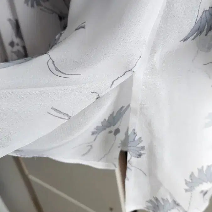 [BUNJANG] Lanvin Floral Pattern Chiffon Blouse / 랑방 플라워 패턴 쉬폰 블라우스
