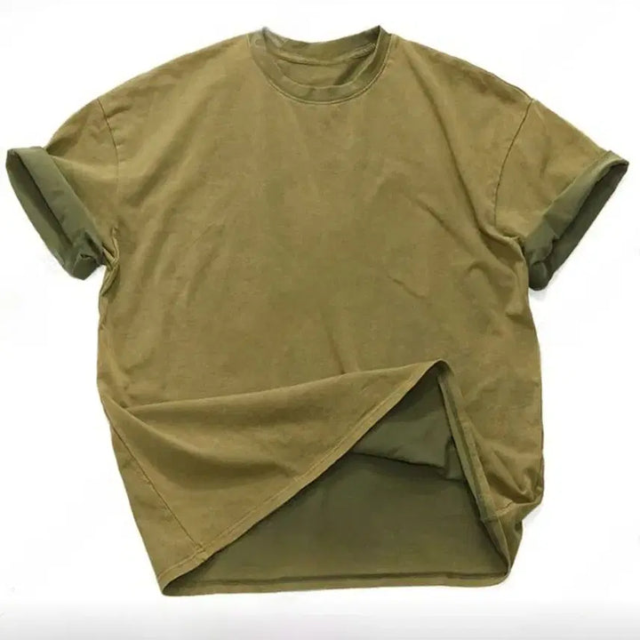 [BUNJANG] D.COLOR Pigment Basic T-Shirt / 디컬러피그먼트무지반팔