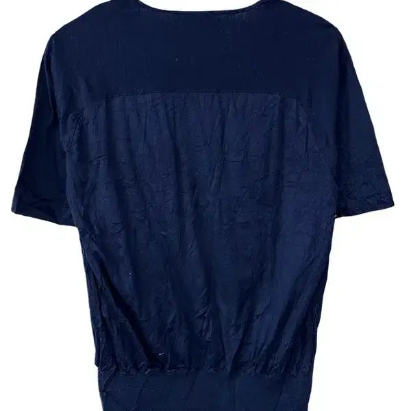 [BUNJANG] XS Layered Embroidered Short Sleeve Blouse / [XS] JPN 자수레이어드 반팔티 블라우스