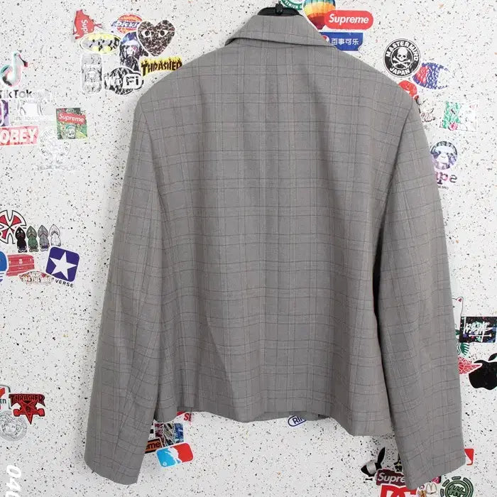 [BUNJANG] Urban LAP Check One-Button Blazer / 여성S / 어반 LAP 체크 원버튼 정장자켓GR 11-28