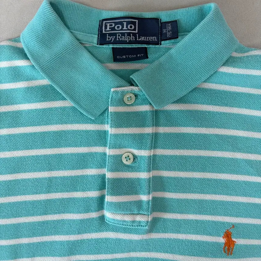 [SOLD OUT] 폴로 랄프로렌 커스텀핏 스트라이프 카라티 M