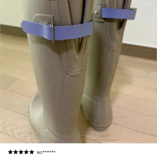 [BUNJANG] 헌터 오리지날 백 어드저스터블 톨 레인부츠 - 스키밍스톤  240 새제품 / 헌터 오리지날 백 어드저스터블 톨 레인부츠 - 스키밍스톤  240 새제품
