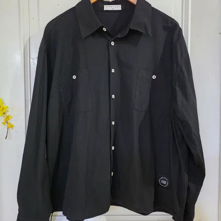 [BUNJANG] Black Cotton Oversized Shirt Jacket / 봄 요즘유행하는 고급스러운 남방셔츠 면  자켓  가슴단면66