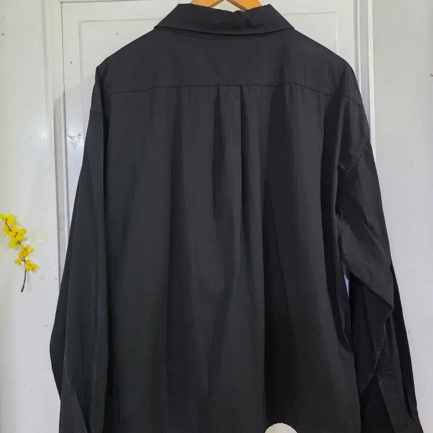 [BUNJANG] Black Cotton Oversized Shirt Jacket / 봄 요즘유행하는 고급스러운 남방셔츠 면  자켓  가슴단면66