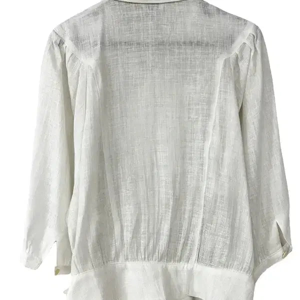 [BUNJANG] JPN Sheer Collar Blouse / [L] JPN 시스루 카라 셔츠 블라우스