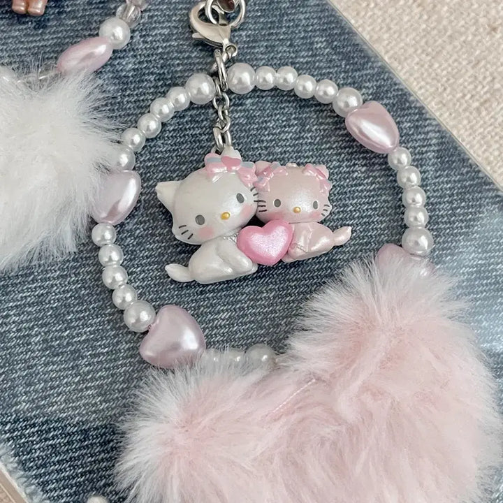[SOLD OUT] 산리오 새상품 후와후와하트 챠미키티 허니큐트 슈가바니즈 일괄 스트랩 키링