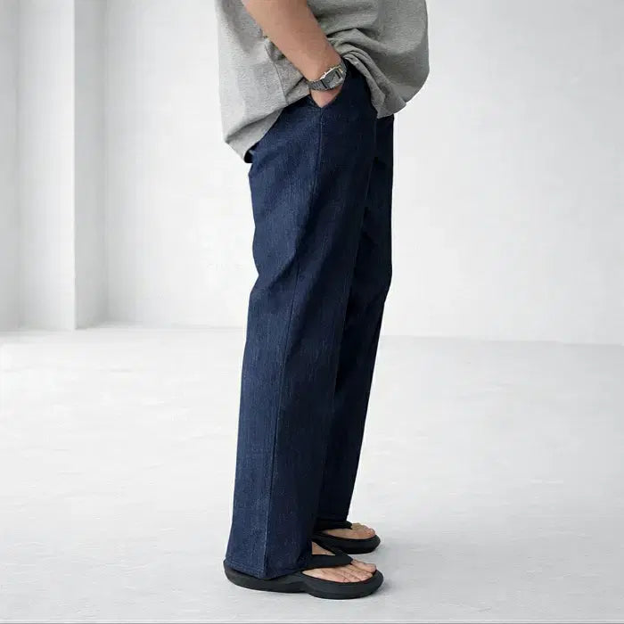 [BUNJANG] FitFlip Ice Denim Straight Bending Pants / 남자 아이스 데님지 스트레이트 밴딩 팬츠 2컬러