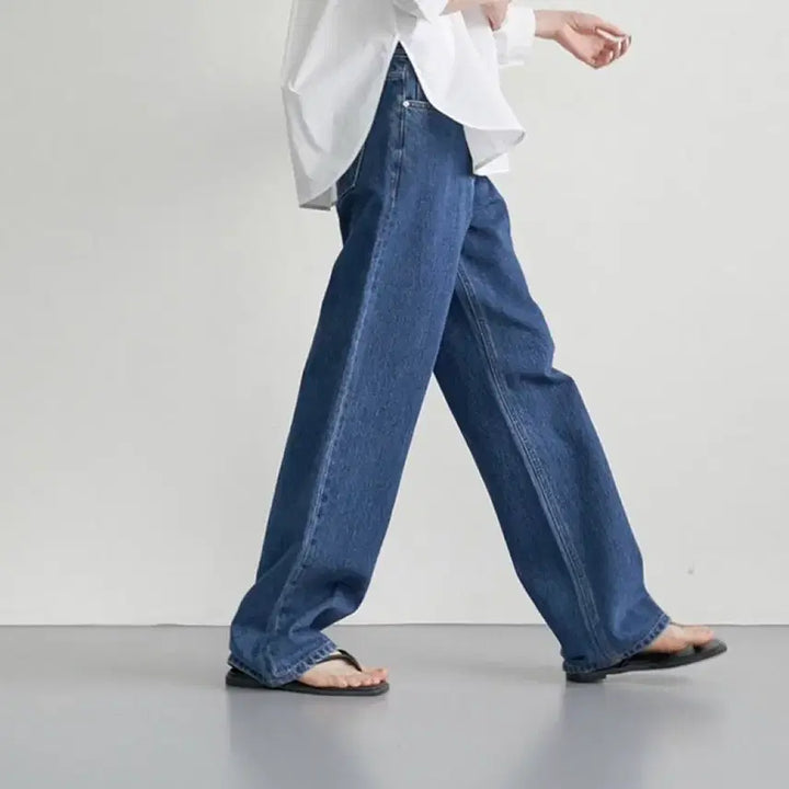 [BUNJANG] Blubric Wide Denim Dark Blue / (새상품)블루브릭 와이드데님 다크블루 라룸 어텀