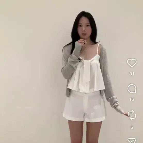 [SOLD OUT] 새상품)르베인 Kitten sleeveless blouse(Ivory)M