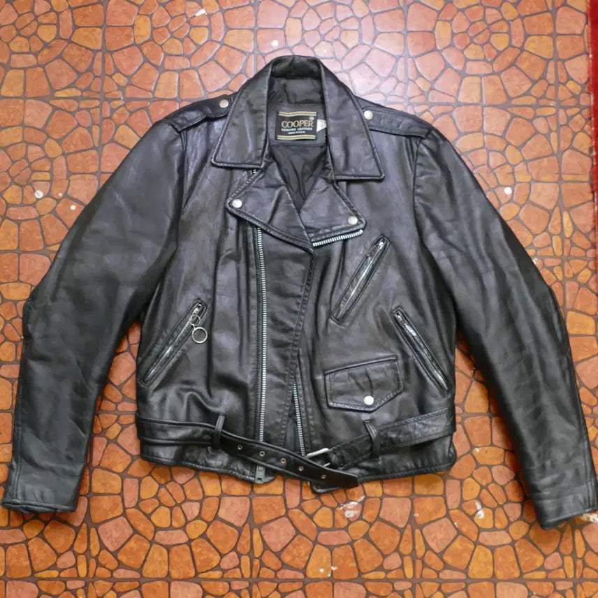 [BUNJANG] COOPER Double Riders Leather Jacket / [L] Made in U.S.A 쿠퍼 COOPER 더블 라이더 자켓