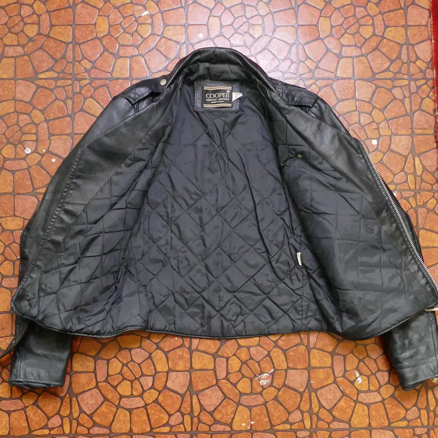 [BUNJANG] COOPER Double Riders Leather Jacket / [L] Made in U.S.A 쿠퍼 COOPER 더블 라이더 자켓