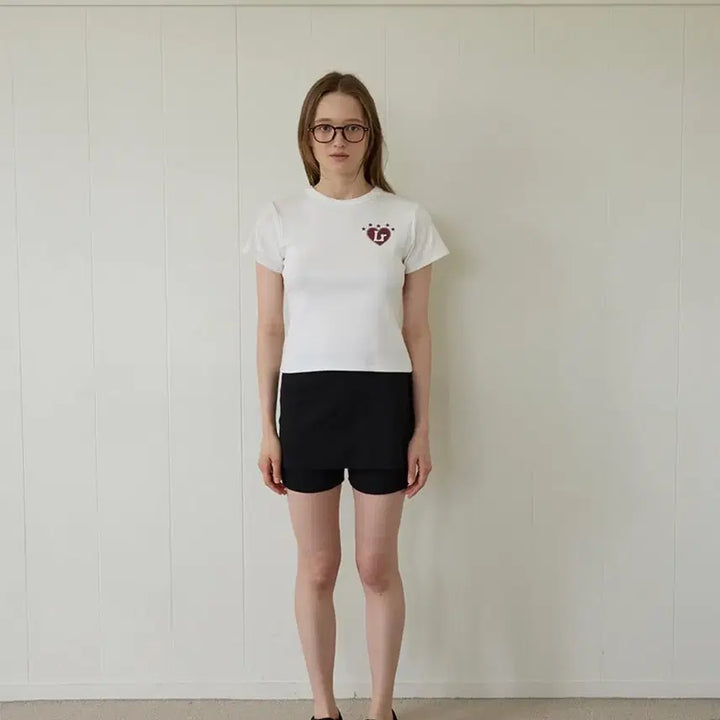 [BUNJANG] Letterly Number Point T-Shirt White / 새상품)레터리 넘버 포인트 티셔츠 화이트
