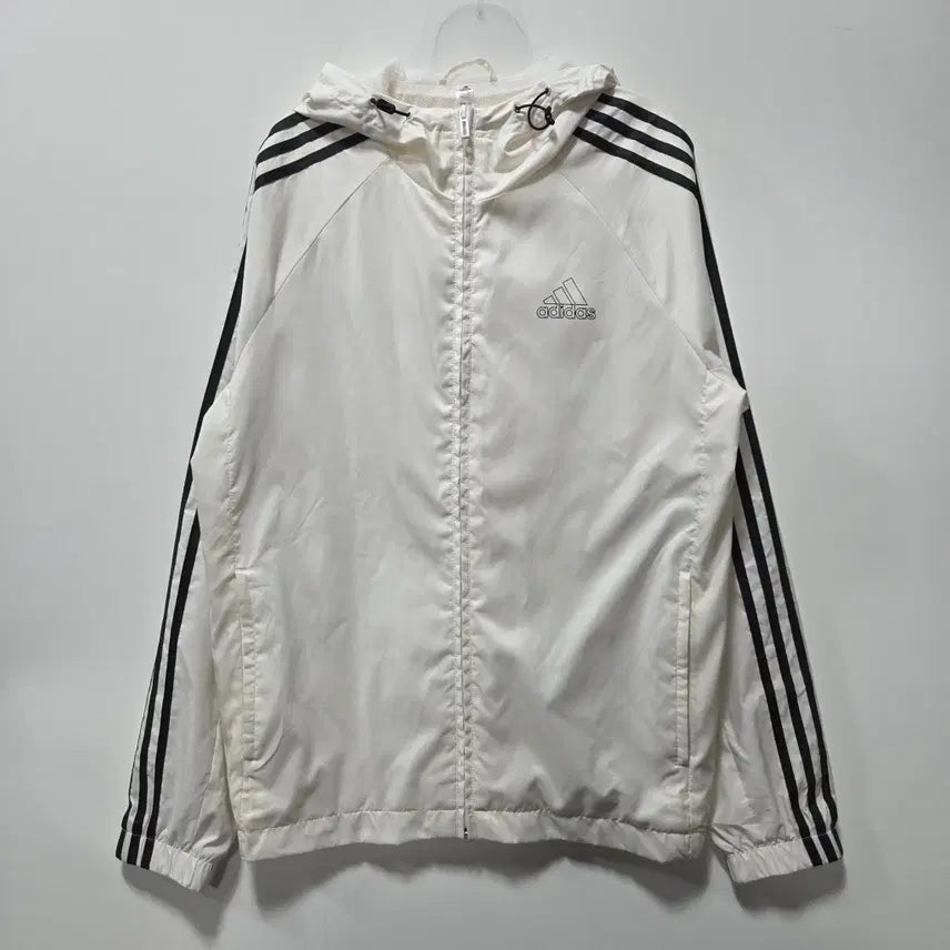 [BUNJANG] Adidas 3S Windbreaker Jacket / 아디다스 화이트 삼선 3S 윈드브레이커 L 26041703