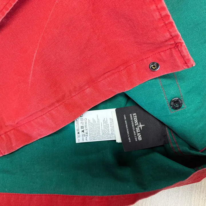 [BUNJANG] Stone Island Red Nylon Windbreaker Jacket / 스톤아일랜드(Stone Island)  레드 컬러 나일론 점퍼