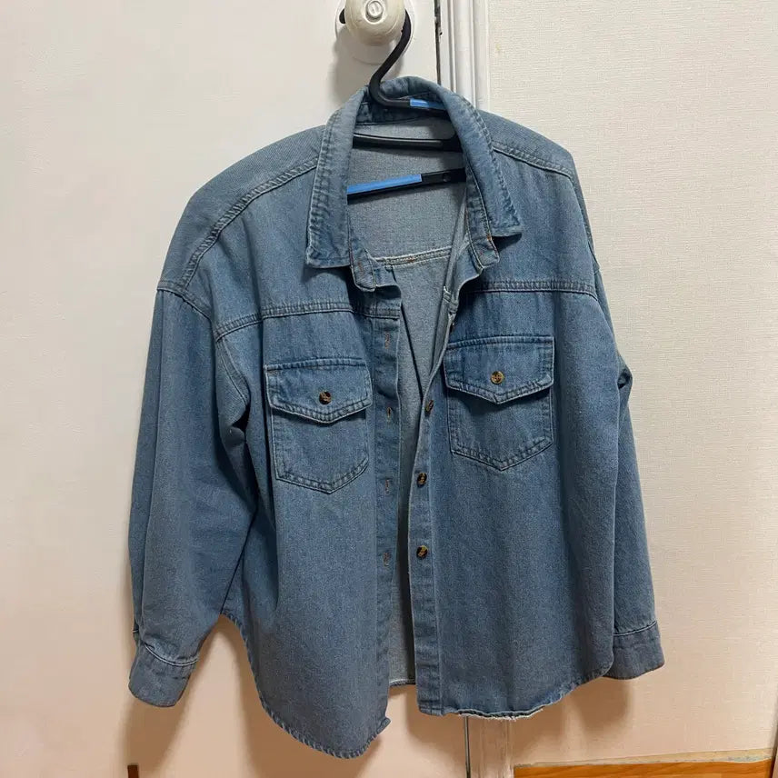 [BUNJANG] Denim Long Sleeve Shirt / 데님 청 셔츠 상의 긴팔