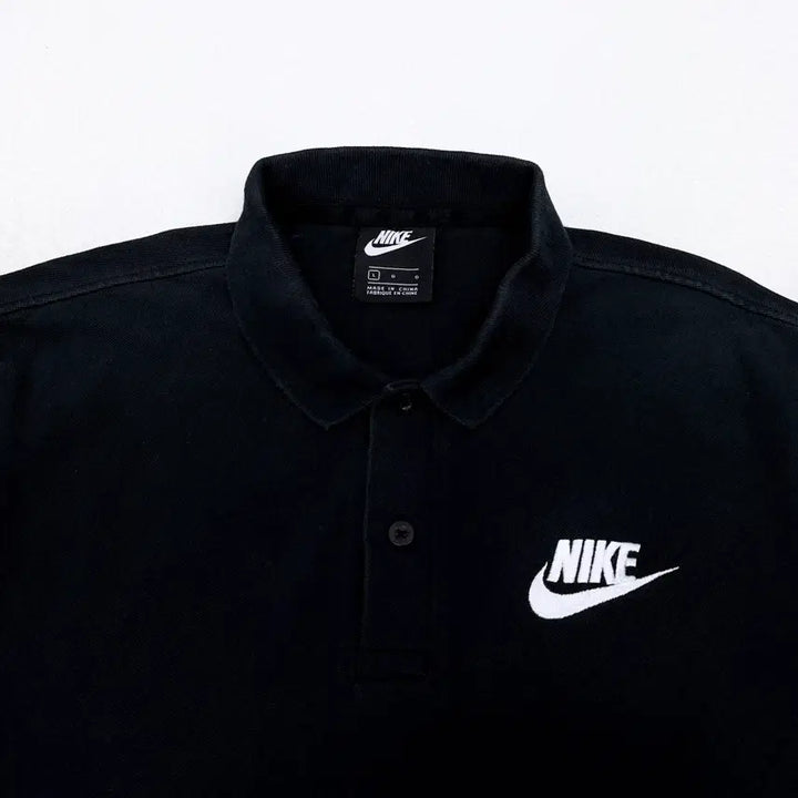 [SOLD OUT] [100] 나이키 블랙 코튼 카라티