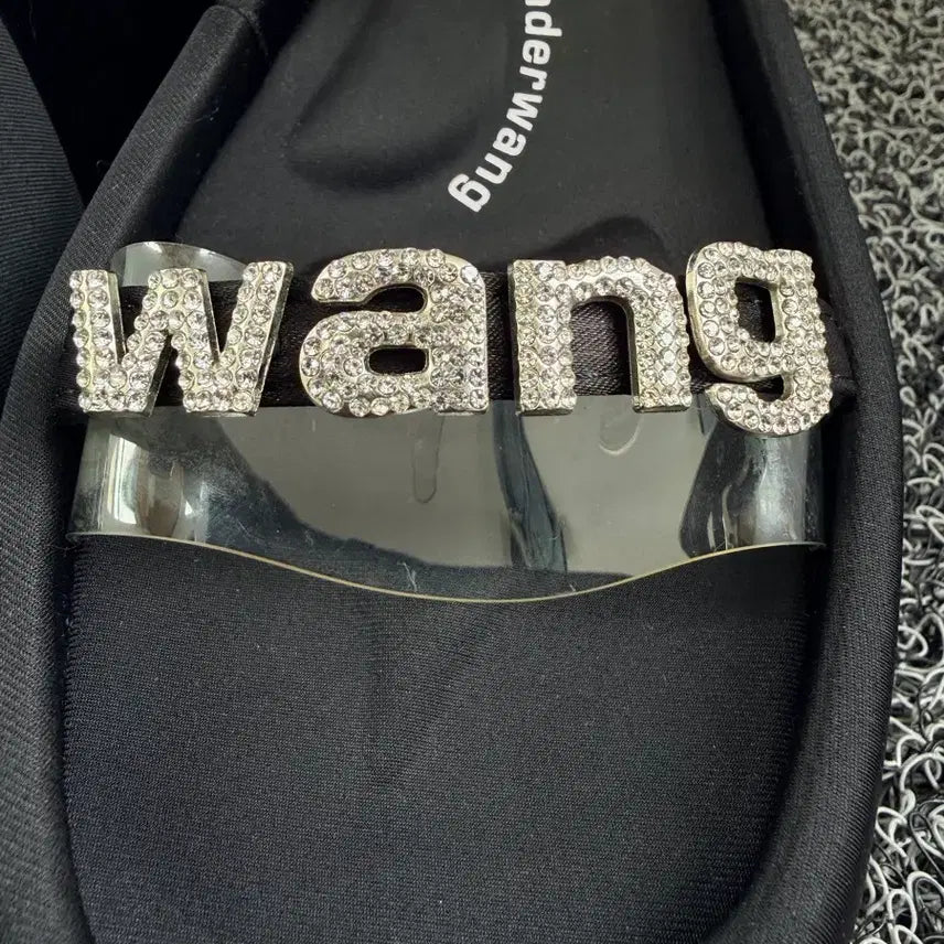 [BUNJANG] Alexander Wang Crystal Logo Platform Sandals / 알렉산더 왕(alexanderwang) 크리스탈 로고 투명 스트랩 플랫폼