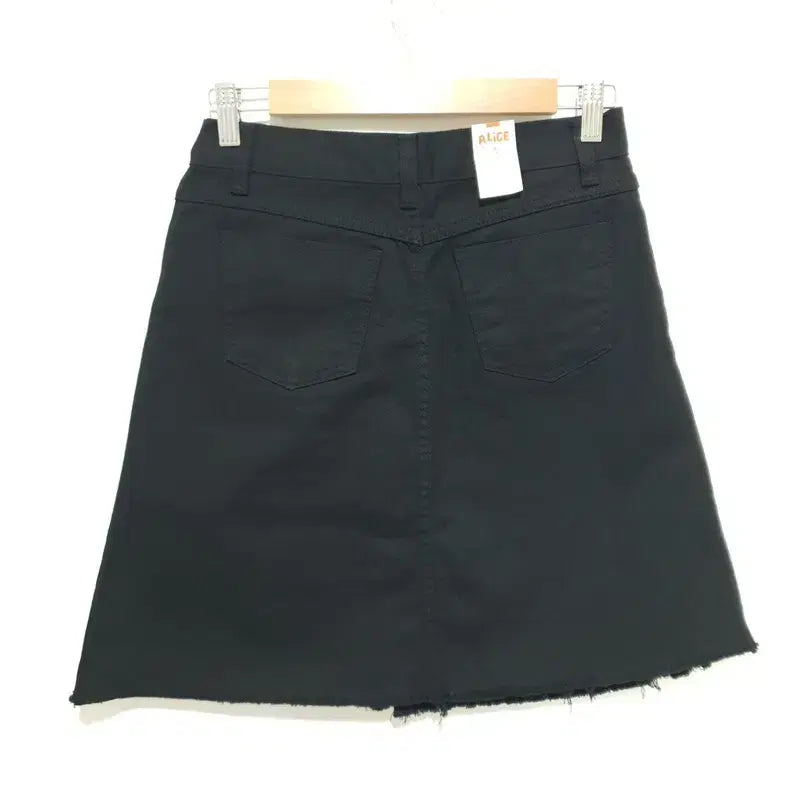 [BUNJANG] Black Denim Slit Skirt L / 블랙 데님 트임 스커트 L_S1697