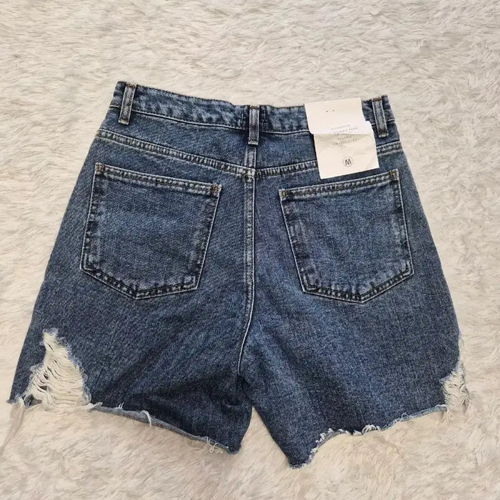 [BUNJANG] Denim Shorts (M) / 진청 4부 데미지 컷팅 데님 숏팬츠M 27