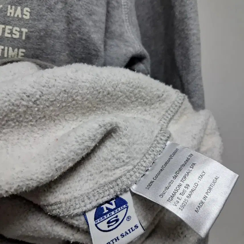 [BUNJANG] North Sail Gray Printed Hoodie / 노스세일 회색 프린팅 후드티 공용가능