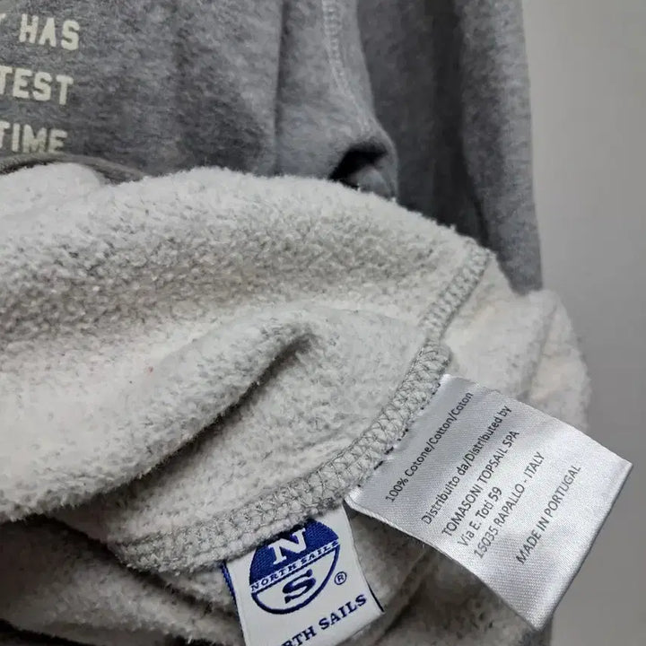 [BUNJANG] North Sail Gray Printed Hoodie / 노스세일 회색 프린팅 후드티 공용가능